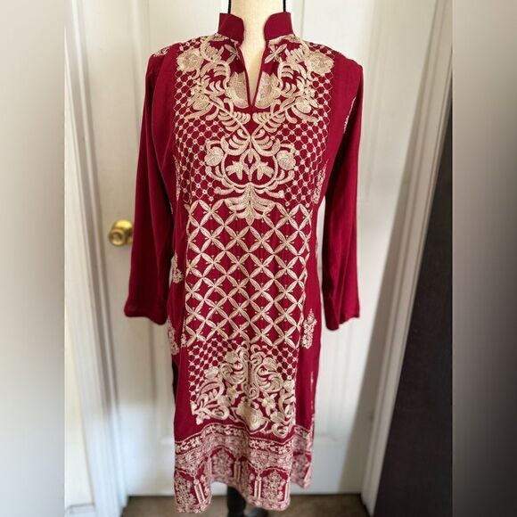 PAKISTANI INDIAN DESIGNER EMBROIDERED KURTA DRESS - Picture 4 of 8